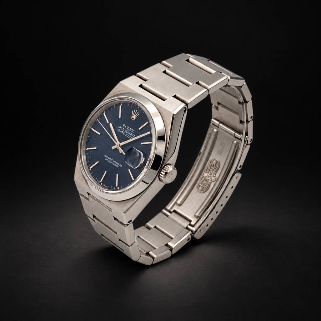 Oysterquartz Datejust Blue Dial  Full Set  Tritium  