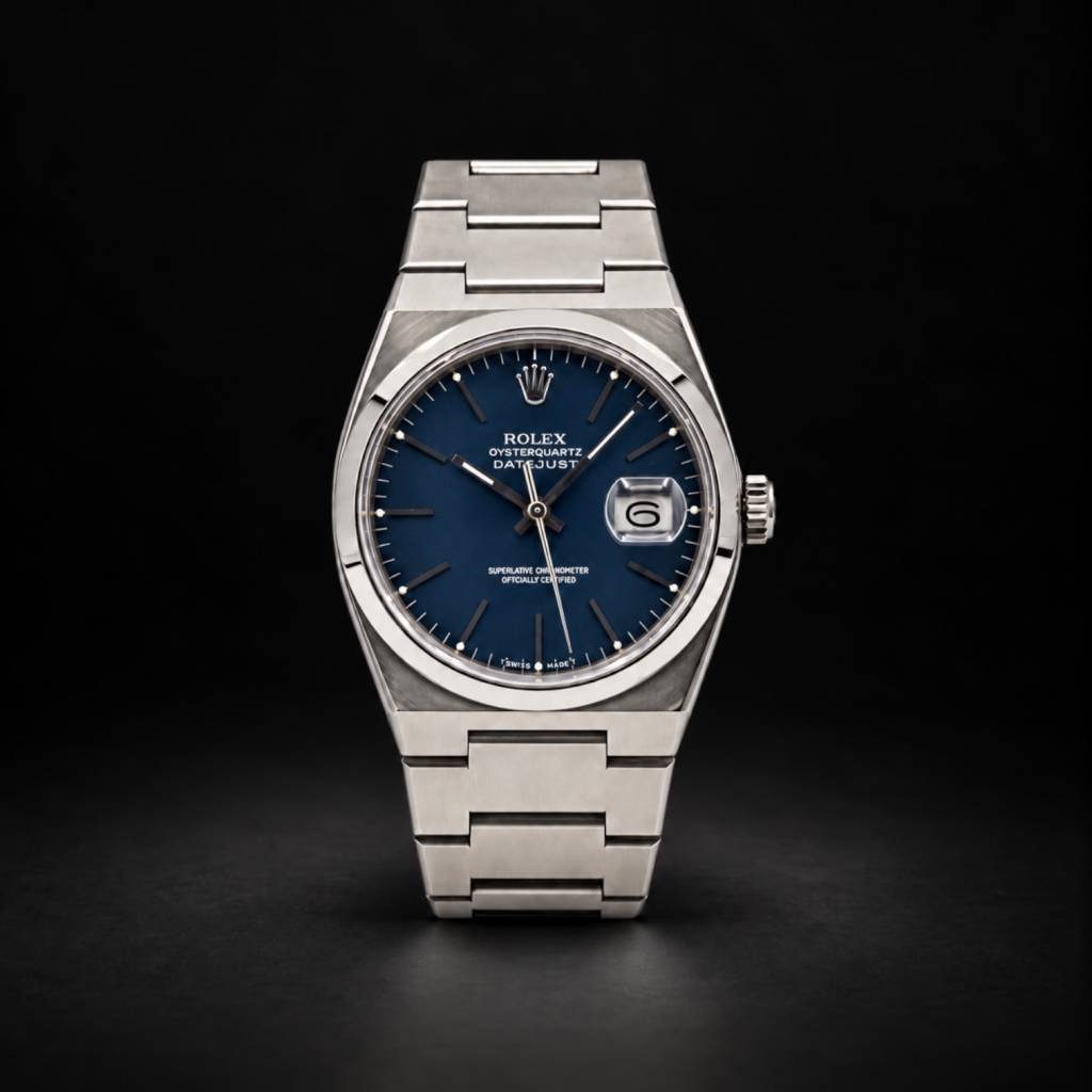 Oysterquartz Datejust Blue Dial  Full Set  Tritium  