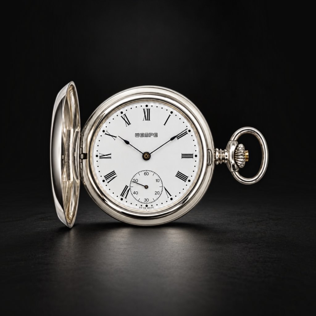 Savonette Taschenuhr - 925 Sterling - Silber - Full Set