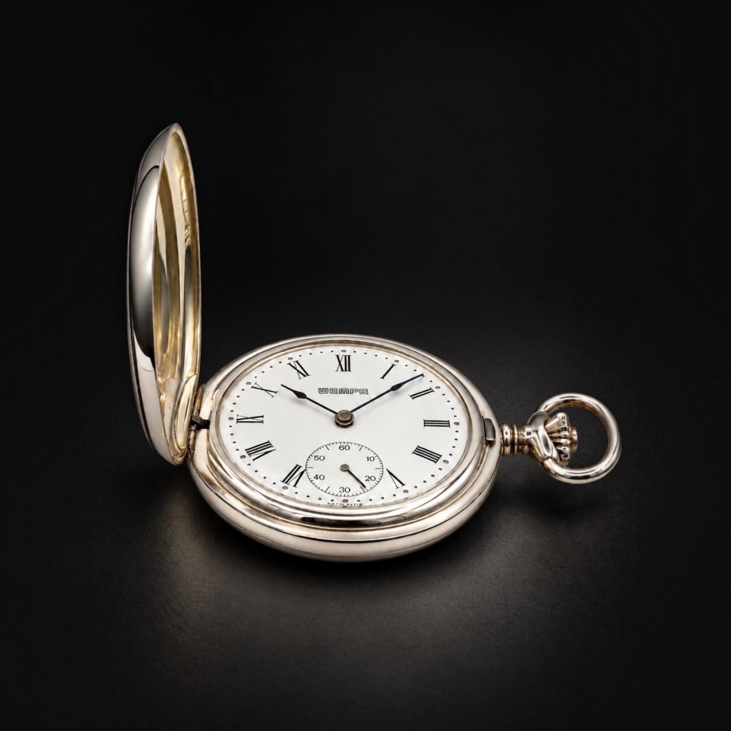 Savonette Taschenuhr - 925 Sterling - Silber - Full Set
